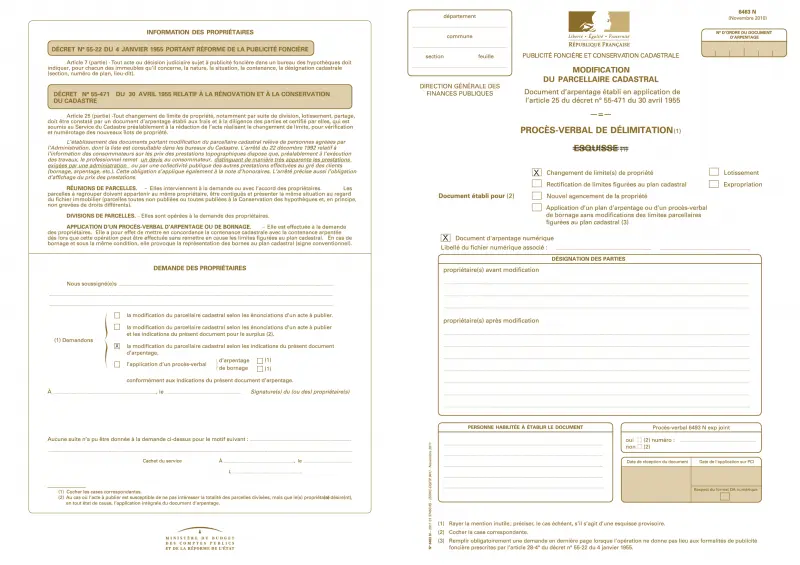 Document d arpentage quelles sont les obligations